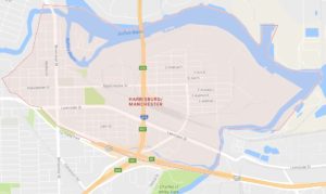 The Harrisburg area in east Houston (map data: Google)
