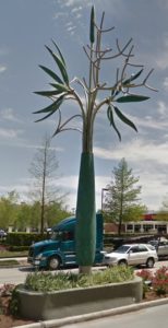 "Tree and Three Flowers" on Kirby Drive (image adapted from Google Maps)