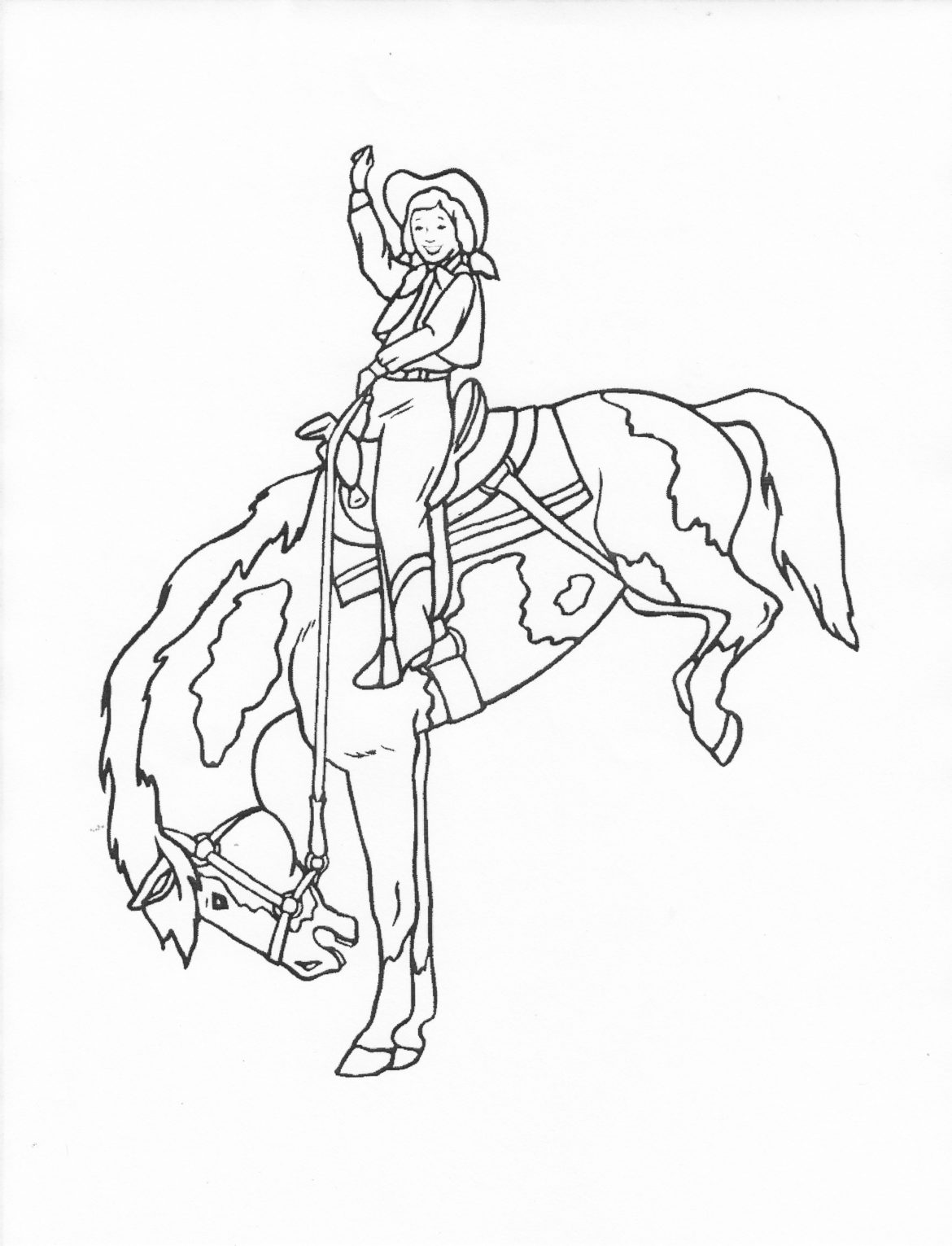 Конь с всадником раскраска